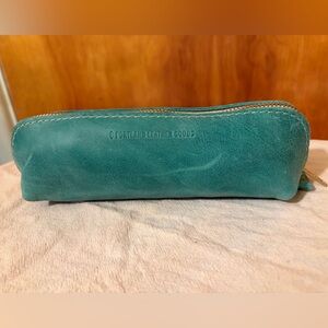 Teal Leather Sidekick Pouch by Portland Leather Goods